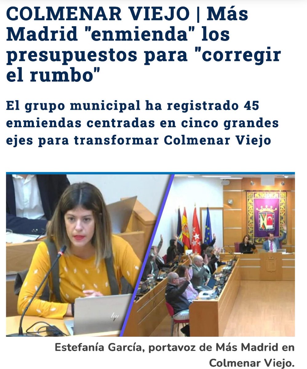 Presentamos propuestas para mejorar Colmenar pero el PP de Blázquez está más centrado en traer basuras al pueblo que en:

🏫 Climatizar los colegios
🚶‍♀️ Tener un urbanismo feminista
💚 Mejorar la salud de los vecinos
🔄 Impulsar la economía circular

👇👇👇
soydemadrid.com/noticia-colmen…
