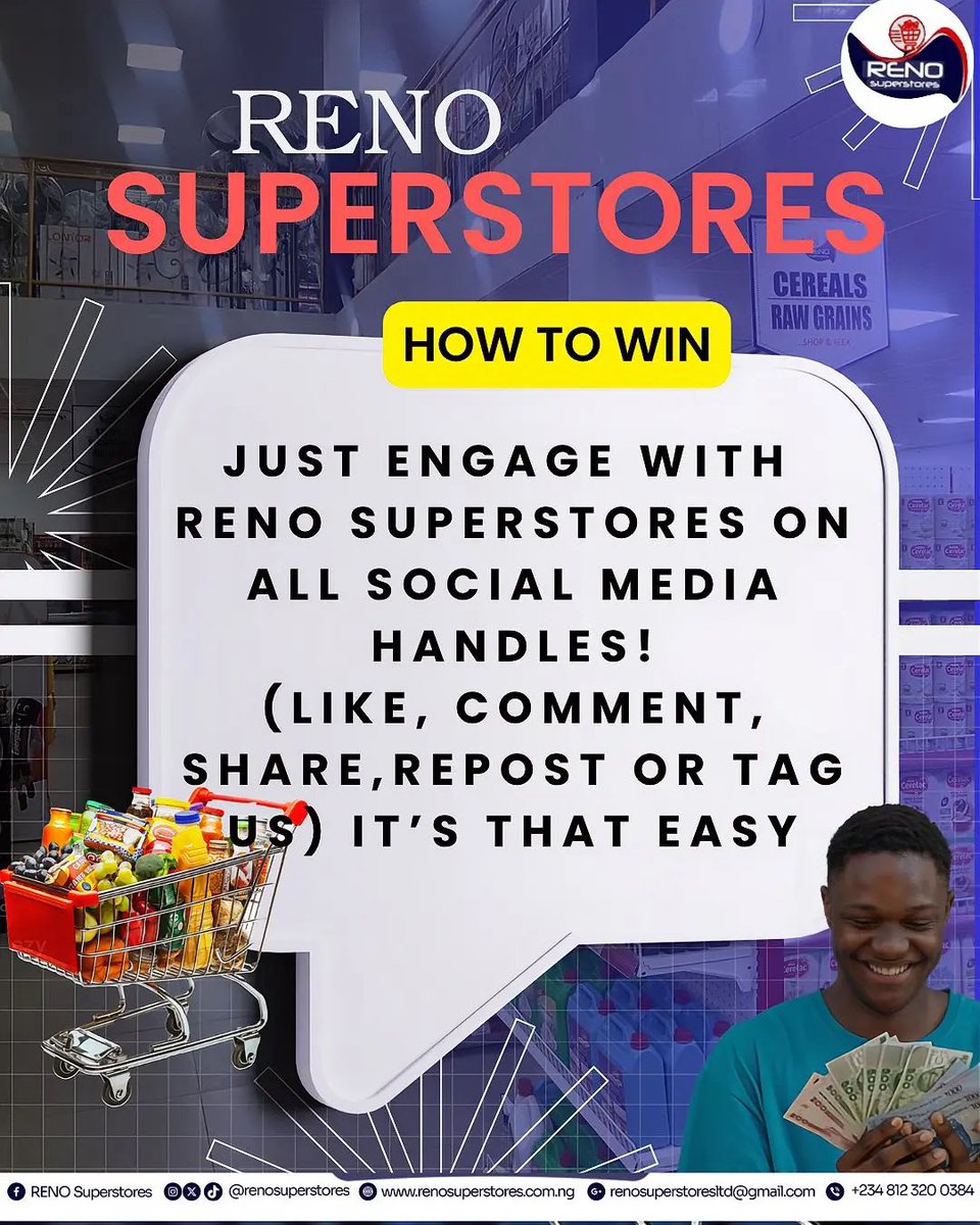 Renosuperstores's tweet photo. 💙 Did you know?
RENO SUPERSTORES is giving ₦10,000 FREE shopping vouchers to 4 lucky customers every month!
Just follow us, mention 2 friends in the comments, and engage on our posts to win! 🎉
With every feature each handle carries 

( Lieutenant The Military The NFF ) https://t.co/zM22SHRjYk