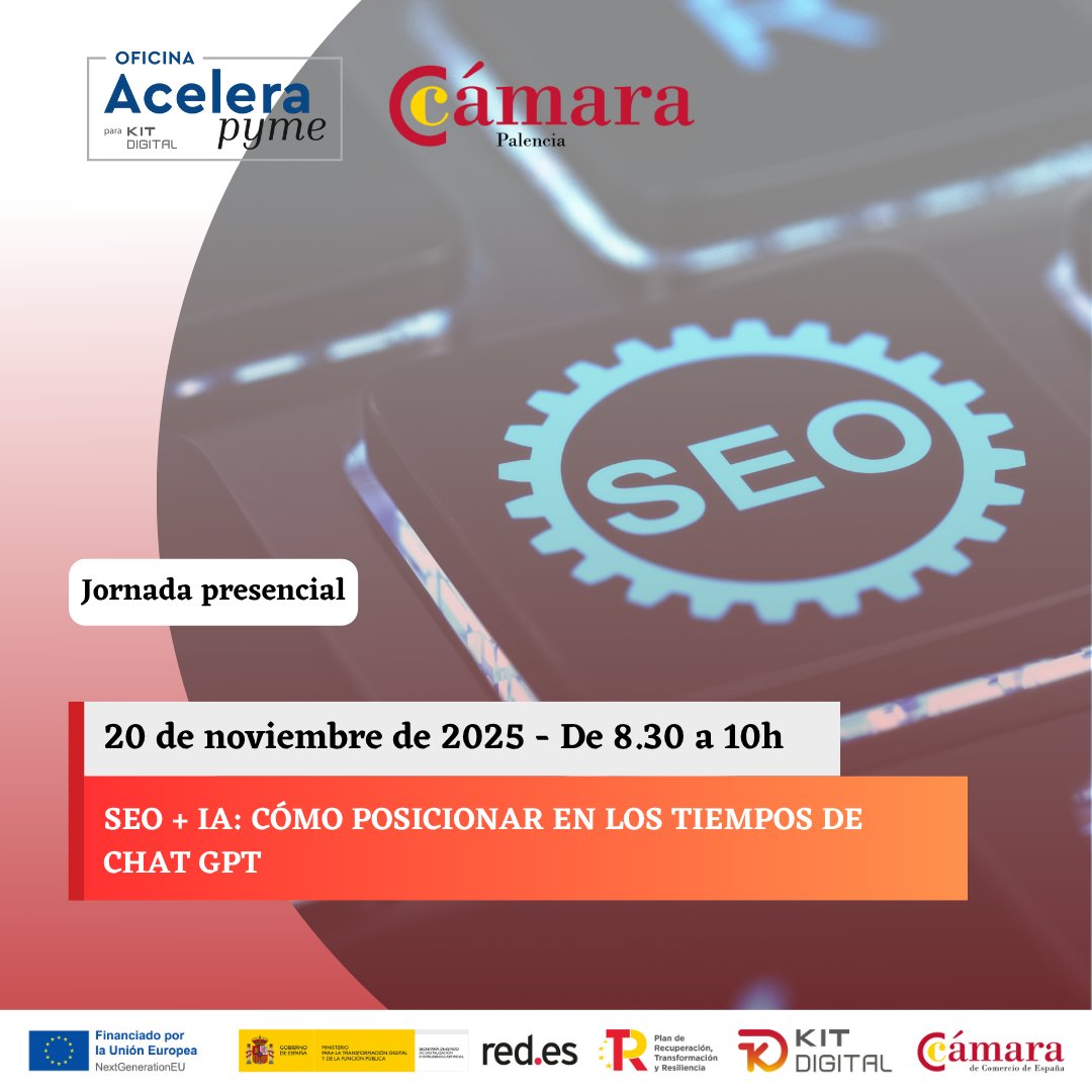 CamaraPalencia's tweet image. Próximo curso #acelerapyme
Formato: presencial.
¡Inscríbete ahora!

📅 20 noviembre - De 8.30 a 10h
🌐 Inscripciones en cocipa.es/acelerapyme

#oficinasacelerapyme #planderecuperación #nextgenerationeu @redpuntoes @camarascomercio @SEDIAgob @P_Recuperacion @Acelerapyme