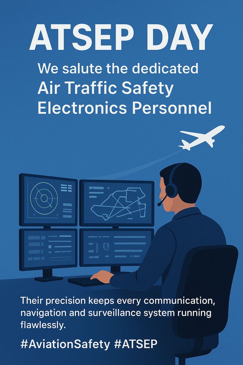 aaipunairport's tweet photo. #ATSEPDay निमित्त, आम्ही समर्पित एअर ट्रॅफिक सेफ्टी इलेक्ट्रॉनिक्स कर्मचाऱ्यांना सलाम करतो — जे अदृश्य रक्षक म्हणून आकाश सुरक्षित, सुरळीत आणि कार्यक्षम ठेवतात. ✈️

त्यांच्या अचूकतेमुळे प्रत्येक संचार, नेव्हिगेशन आणि निरीक्षण प्रणाली अखंडितपणे कार्यरत राहते.

#ATSEPDay, we salute the dedicated Air Traffic Safety Electronics Personnel — the unseen guardians ensuring seamless, safe, and efficient skies.
Their precision keeps every communication, navigation, and surveillance system running flawlessly. ✈️

@AAI_Official
@aairedwr
@MoCA_GoI
@RamMNK
@mohol_murlidhar
@vipinkumarIAS
@samirsinha69

#AviationSafety #ATSEP #PuneAirport #AAI
