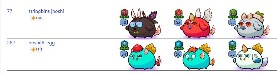 レアエラお疲れ様でした～
スカラーがリーダーボードで終了、私はナヴァガとバブル使いましたが最近では一番低い順位での終了だったかもです
臨機応変にモーフできるくらいたくさんクラスボックスが欲しいなぁと感じたレアエラでした
エピック以降はそこさえ解決すればいけるはず！！！！！