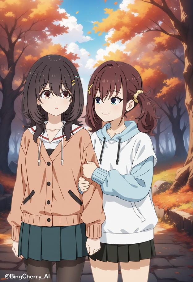 bingcherry_AI's tweet photo. 紅葉狩り（まこくれ）
#ひびめし https://t.co/YkQnyww7fj