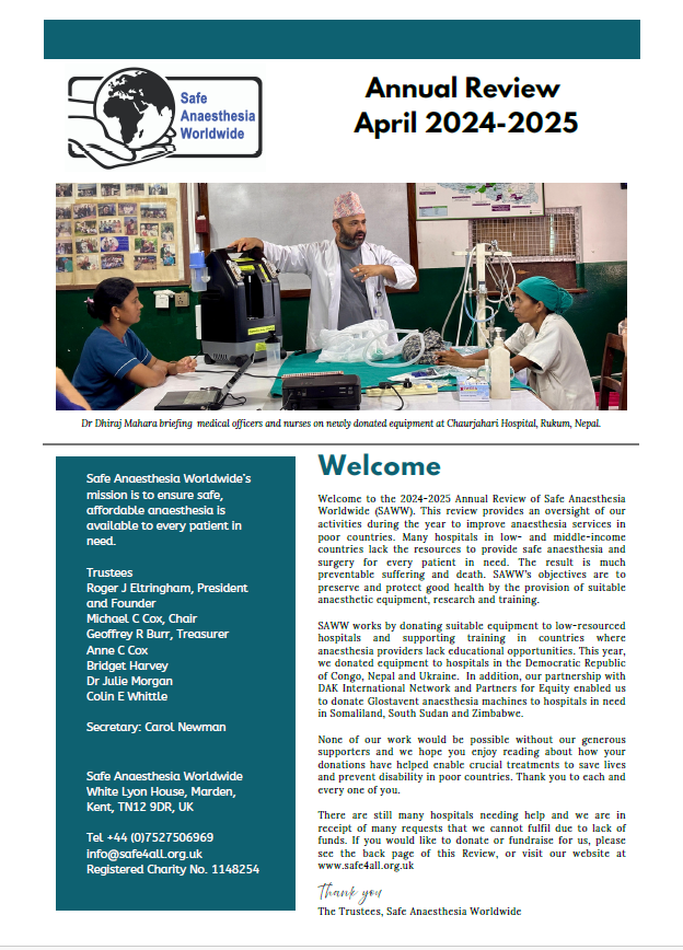 Safe Anaesthesia WW tweet media