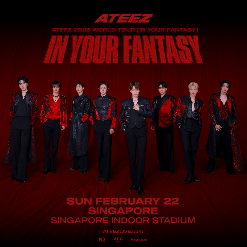 aegpresentsasia's tweet photo. ATINY — it’s finally happening! 🔥 ATEEZ 2026 WORLD TOUR [IN YOUR FANTASY] IN SINGAPORE happening 22 Feb 2026 at Singapore Indoor Stadium. 

Feel the energy, the passion, and the power of ATEEZ LIVE — an unforgettable night you’ll remember forever!