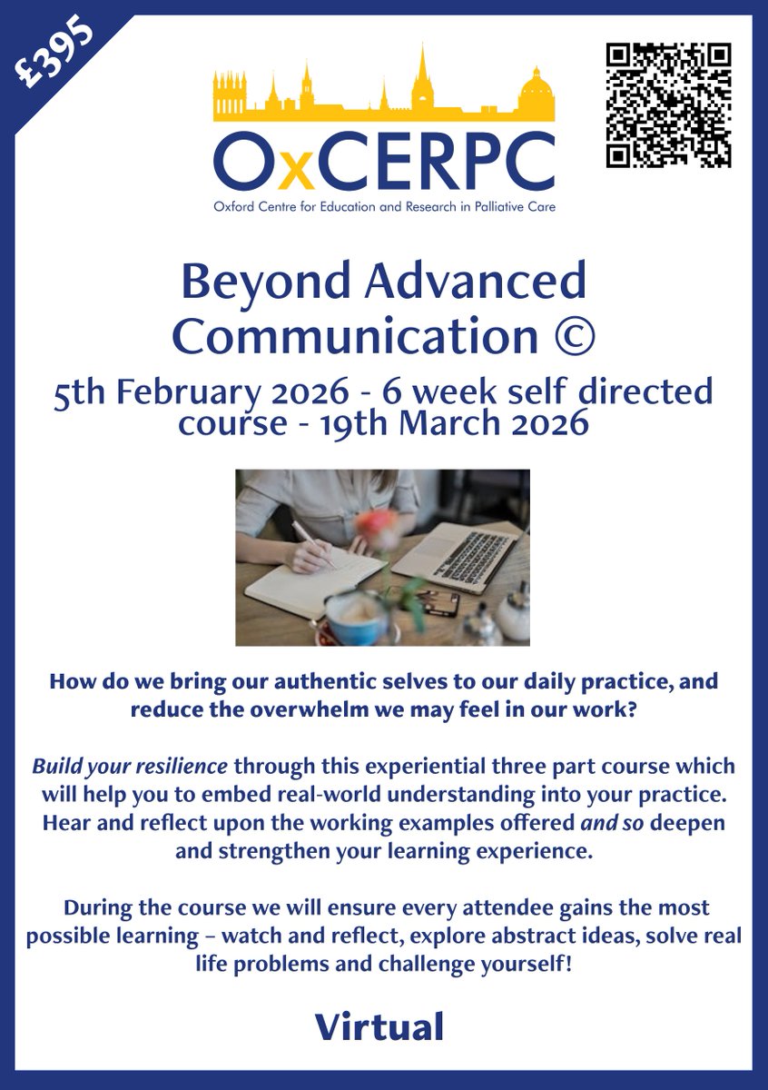 🚀 4 Fully-Funded Places!
Beyond Advanced Communication (Feb 2026) offers 4 funded spots.

📍 For non-doctors outside Oxford who’ve completed ACST-level (or equivalent)

Refresh &amp; deepen your advanced comms skills!

🔗sobelleducation.org.uk/product/beyond…

#CommunicationSkills #BookNow #Funded