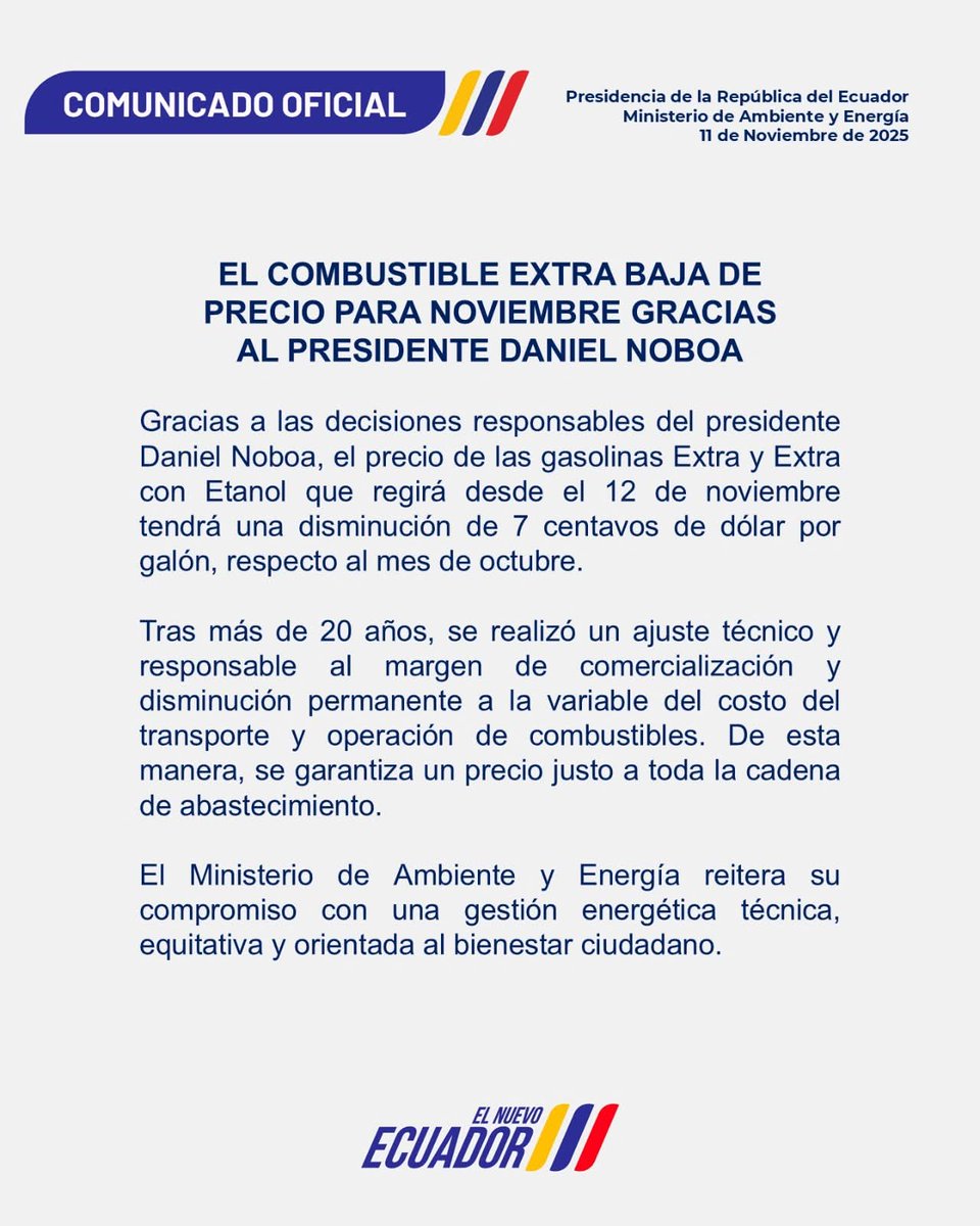 ApawkiCastro's tweet photo. Empezó el regalón por #ReferendumYConsulta2025
Pueblo ecuatoriano, se dan cuenta que todo es voluntad política? Si realmente le preocupara a sus habitantes al gobierno de Daniel Noboa, meses atrás hubiese rebajado el precio del combustible de manera mensual.
Reacciona #TodoNo https://t.co/OASWe7wUHZ