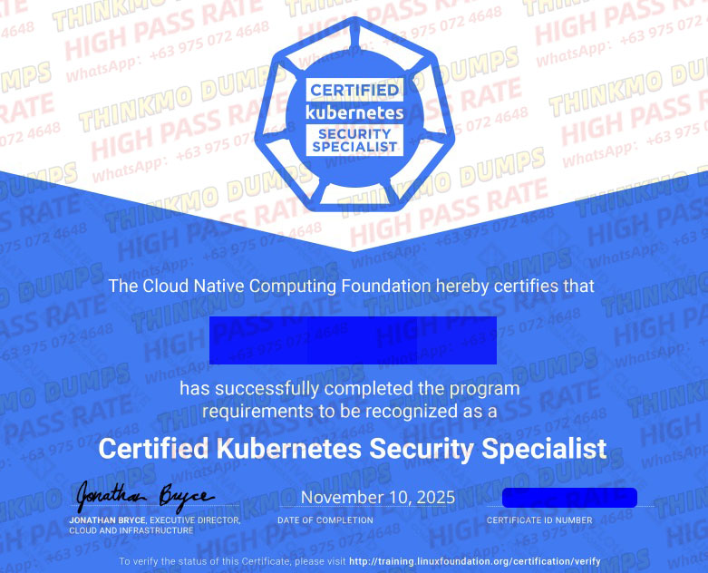 thinkmodumps's tweet image. Congratulations to the new students on successfully passing the CKS exam! With our assistance, more and more new students have passed various exams. If you also want to successfully obtain the certificate, feel free to contact me anytime.
#CKSCertified #PassExamsWithUs