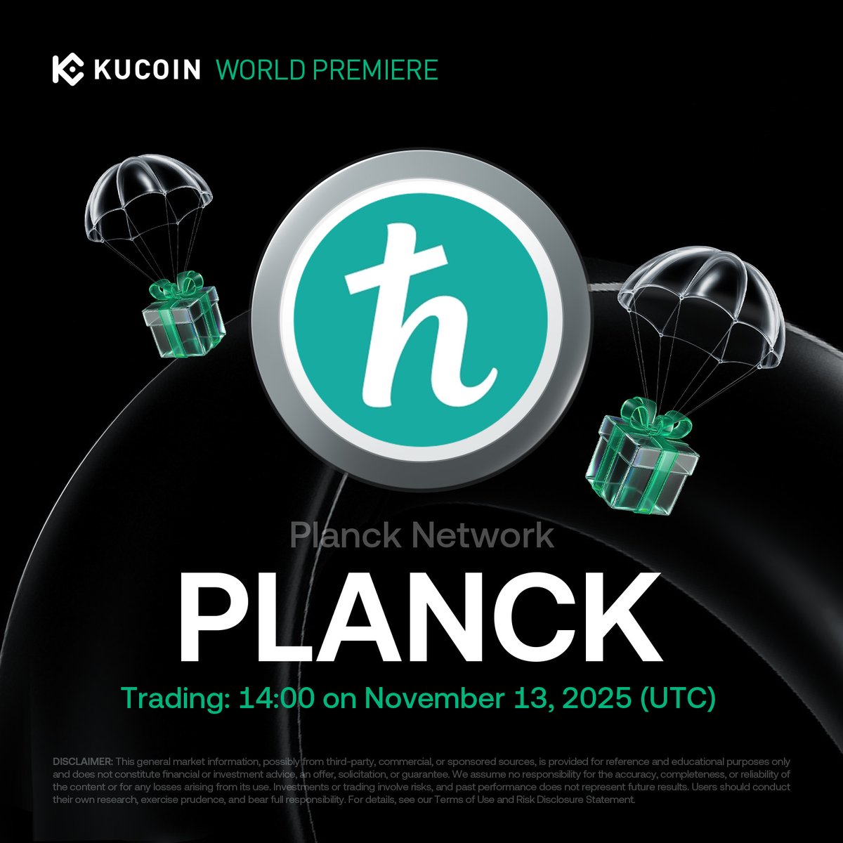 kucoincom's tweet image. 📢 World Premiere Listing: @plancknetwork $PLANCK is coming soon to #KuCoin!

Planck is the world’s first AI Layer 0, unifying compute across AI chains, backed by Brock Pierce and top VCs with $200M in GPU commitments and over $60M deployed, enabling developers to build and train…