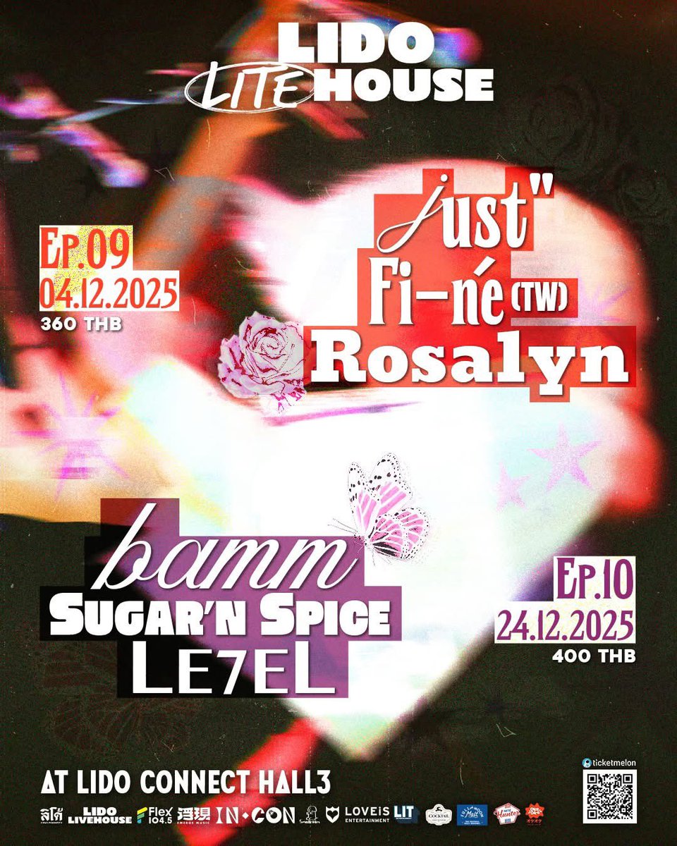 LE7EL_Official's tweet image. 🎮 มาอัปเลเวลไปกับพวกเรา LE7EL ในงาน LIDO LITEHOUSE กันเยอะๆ นะค้าบบ 🆙🔥

📆 วันที่ 24 ธันวาคม 2568
📍 Lido Connect Hall 3 ticket
🎫 กดบัตรทาง : ticketmelon.com/th/LIDOLITEHOU…

#LIDOLITEHOUSExLE7EL 
#LIDOLITEHOUSE
#LIDOCONNECT
#LIVEHOUSE 
#LE7EL