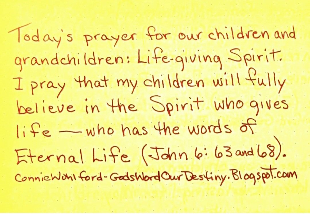 wohlford_connie's tweet photo. Today for our #children and #grandchildren: life-giving Spirit.
#lifegivingSpirit #SpiritOfGod #EternalLife #wordsoflife #wordsofEternalLife #believe #GodsWordOurDestiny #words #Life https://t.co/3dkFqFg1Dr