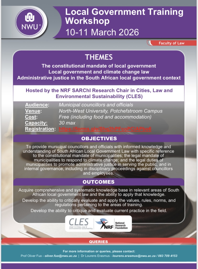 SARChI Cities, Law & Environmental Sustainability tweet media