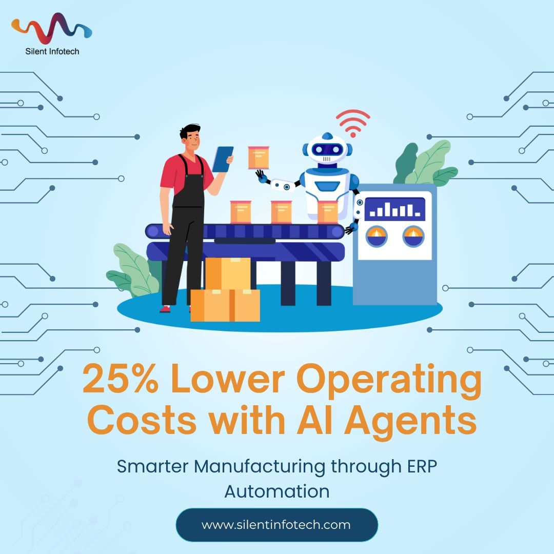 silentinfotech's tweet image. A leading manufacturing firm achieved 25% lower operating costs using AI Agents integrated with ERP automation.

🔗 Read the case study: buff.ly/XpklrTy
.
.
#AIinManufacturing #ERPIntegration #SmartAutomation #CostReduction #SilentInfotech #DigitalTransformation