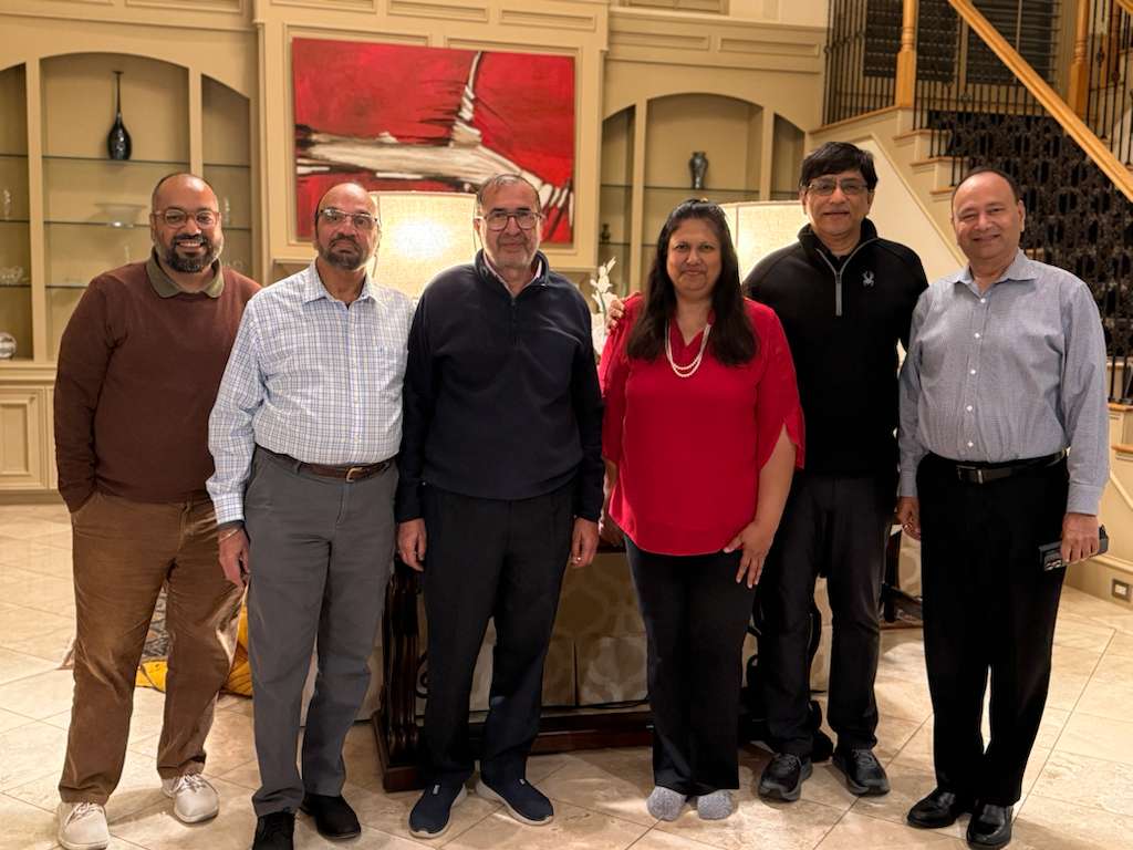 #Day5 in #Houston

The #BITSPilani delegation, Prof. Arya Kumar and Mr. Sachin Arya, continued its alumni outreach in Houston with engaging conversations.

The team had the pleasure of meeting Mr. P. S. Raju, Mr. Sailesh Saxena, along with Mrs. Saxena and Mr. Prashant Bendre