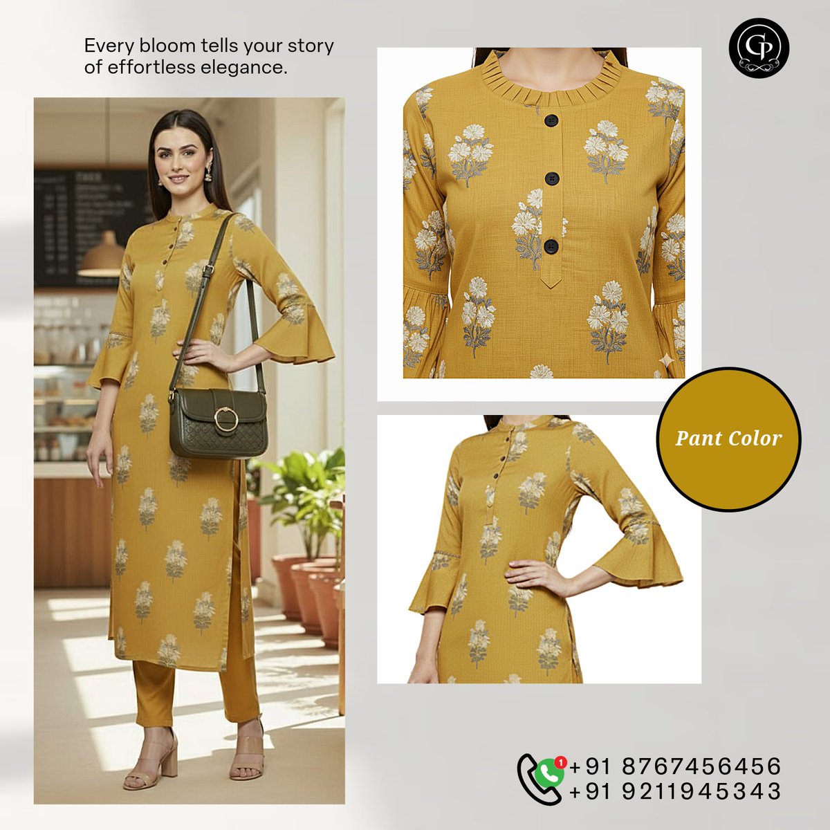 ClassyPlus55276's tweet image. Every bloom tells your story of effortless elegance 🌼
Style meets comfort in this mustard floral kurta set — perfect for your everyday glow-up ✨

#classyplus #everydayelegance #floralkurta #ethnicchic #desistyle #kurtalove #effortlessstyle #moderntradition #ootdindia