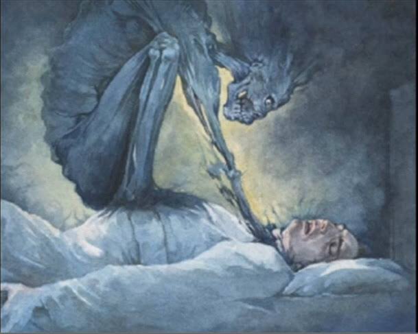 Sleep paralysis mostly happens when your mind wakes up before your body does. There's normally pressure on your chest feeling that sth heavy is sitting on you 😂😂,you start to have shortness of breath, hear voices, see shadows( a dark figure presence near the bed) or sense