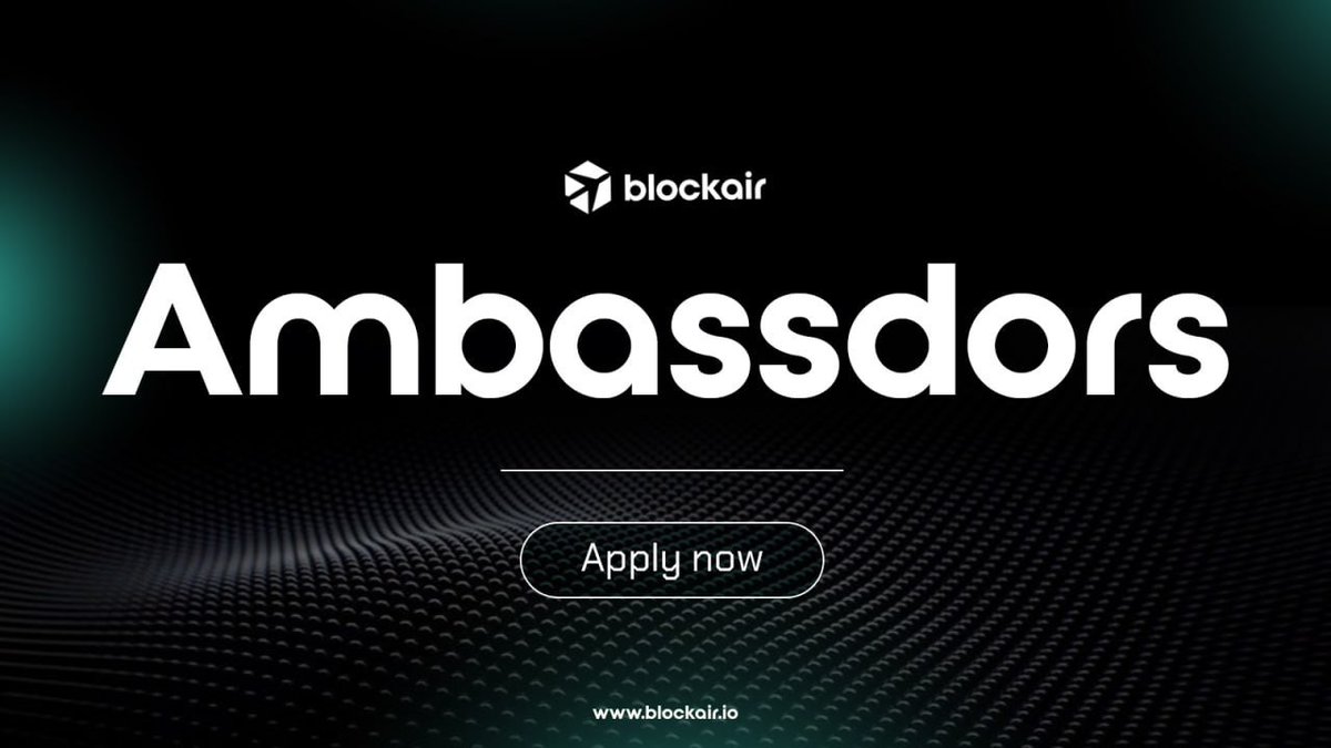 Blockair_P2E's tweet image. The skies are open for leaders, apply to be a BlockAir Ambassador now.

👉blockair.io

#Ambassadorprogram #Giveaway #GiveawayAlert #Crypto
