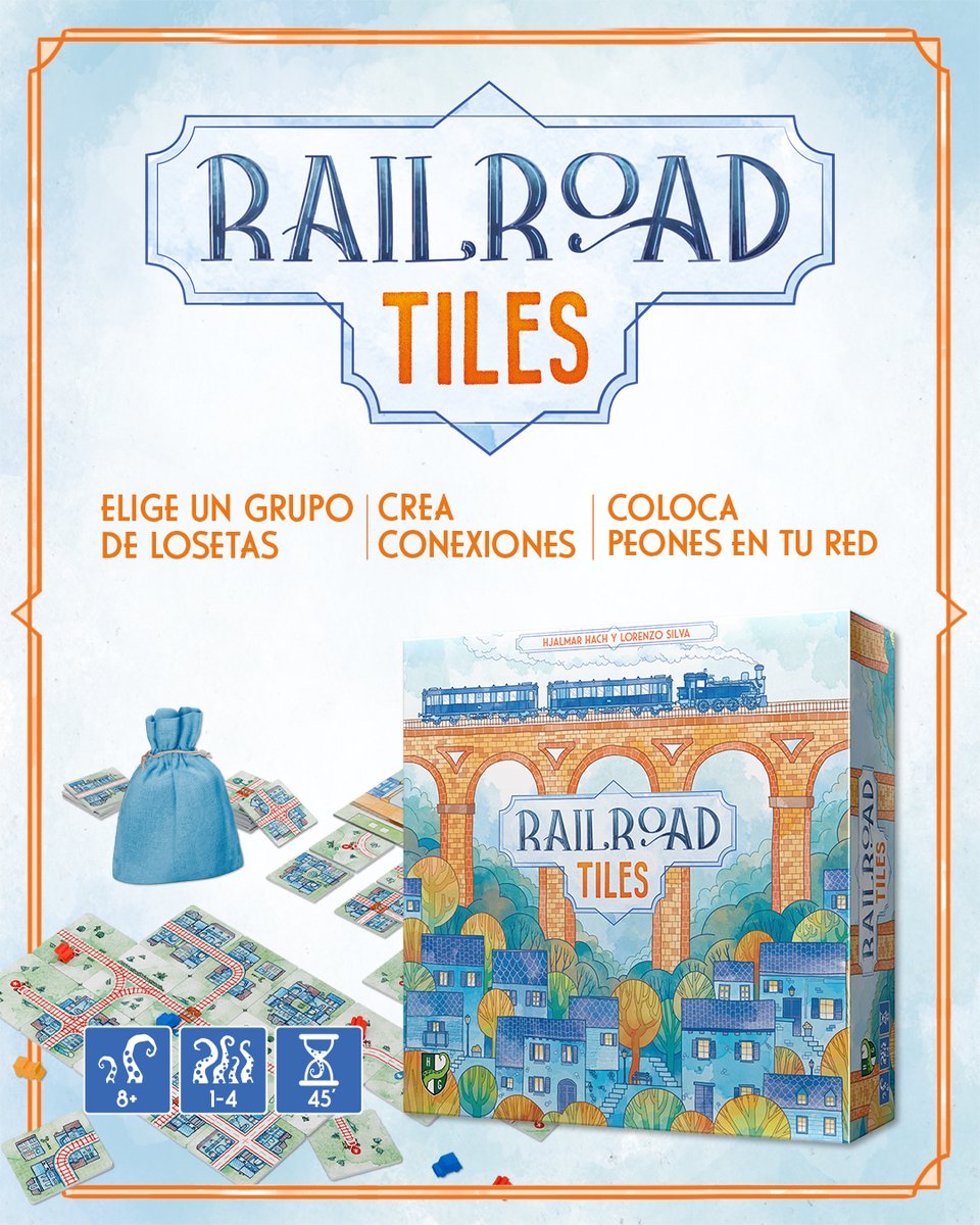 Asmodee_es's tweet image. ¡La red vuelve a crecer!

Railroad Tiles es un juego completamente nuevo dentro de la familia Railroad Ink, listo para que conectes, construyas y planifiques hasta el último tramo de vía de la manera más apasionante.

🧩Elije tus losetas. 🚄Diseña tus rutas. 🏙️Crea Ciudades…