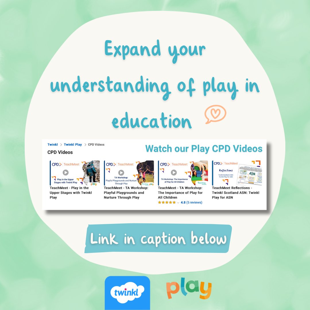 TwinklSLT's tweet image. "Play is our brain’s favourite way of learning.” – Diane Ackerman

Empower educators with CPD on play pedagogy &amp;amp; resources to inspire every age group.
Explore: twinkl.co.uk/l/nvuuv

#PlayBasedLearning #CPD #TwinklPlay