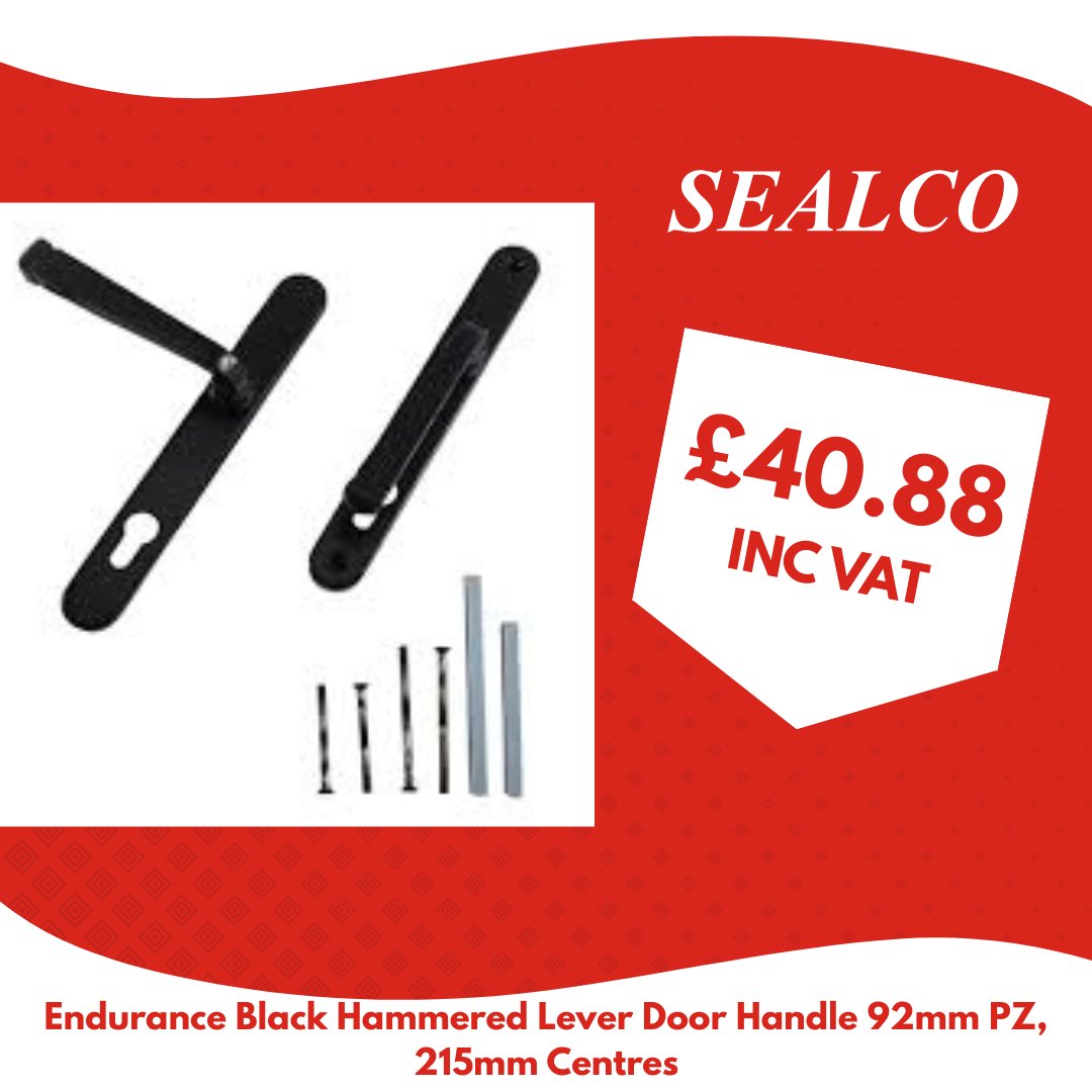 Upgrade your door with this Endurance Black Hammered Lever Door Handle!

With a contemporary design it is ideal for PVCu, composite, timber and aluminium doors.

Order online - brnw.ch/21wXpUU