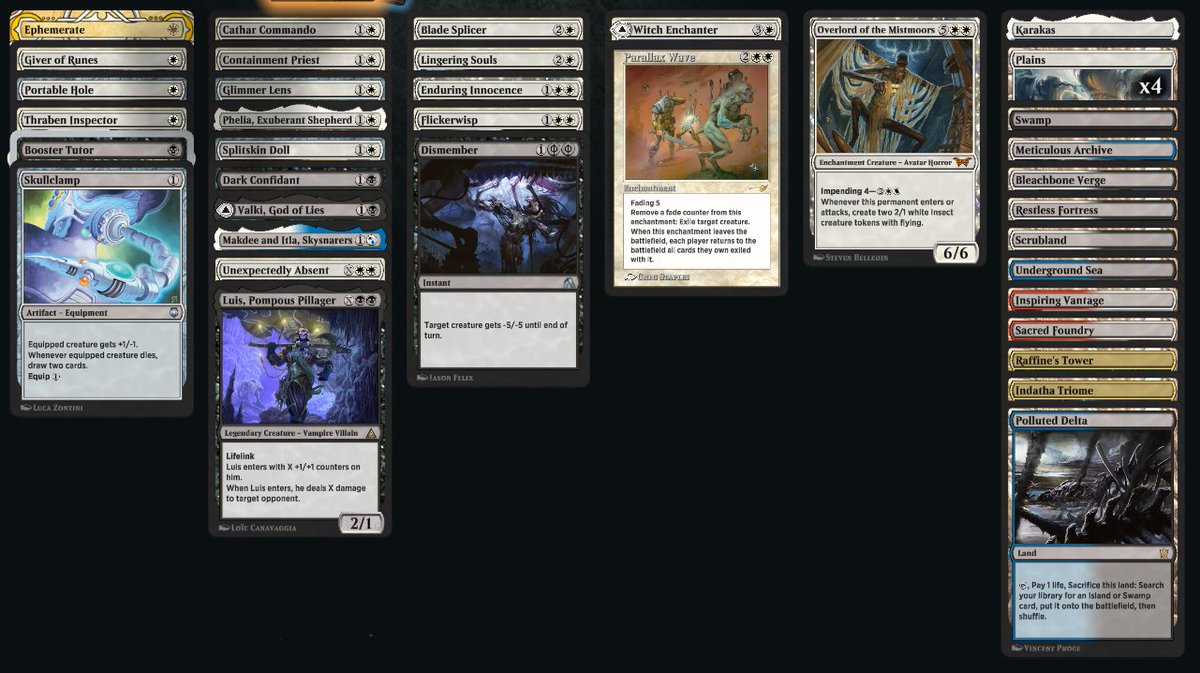 kethuel's tweet photo. 4-3 with a blinky #mtgcube deck. Very fun and interesting to play. Got my own tibalt cast against me *twice*, once Etali and once Crabomination. Was definitely fighting for white during the draft, and struggled for playables. Lost to reanimator twice. https://t.co/hl1UOclYoO