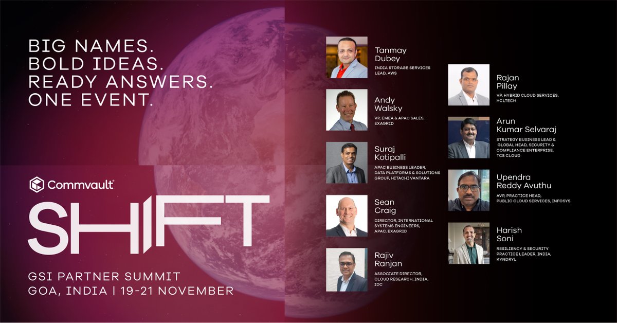 When innovators come together, ideas turn into impact. Join us at the Commvault SHIFT GSI Partner Summit as industry leaders share their insights on resilience, AI, and the path to continuous business.

#CommvaultSHIFT #GSISummit2025