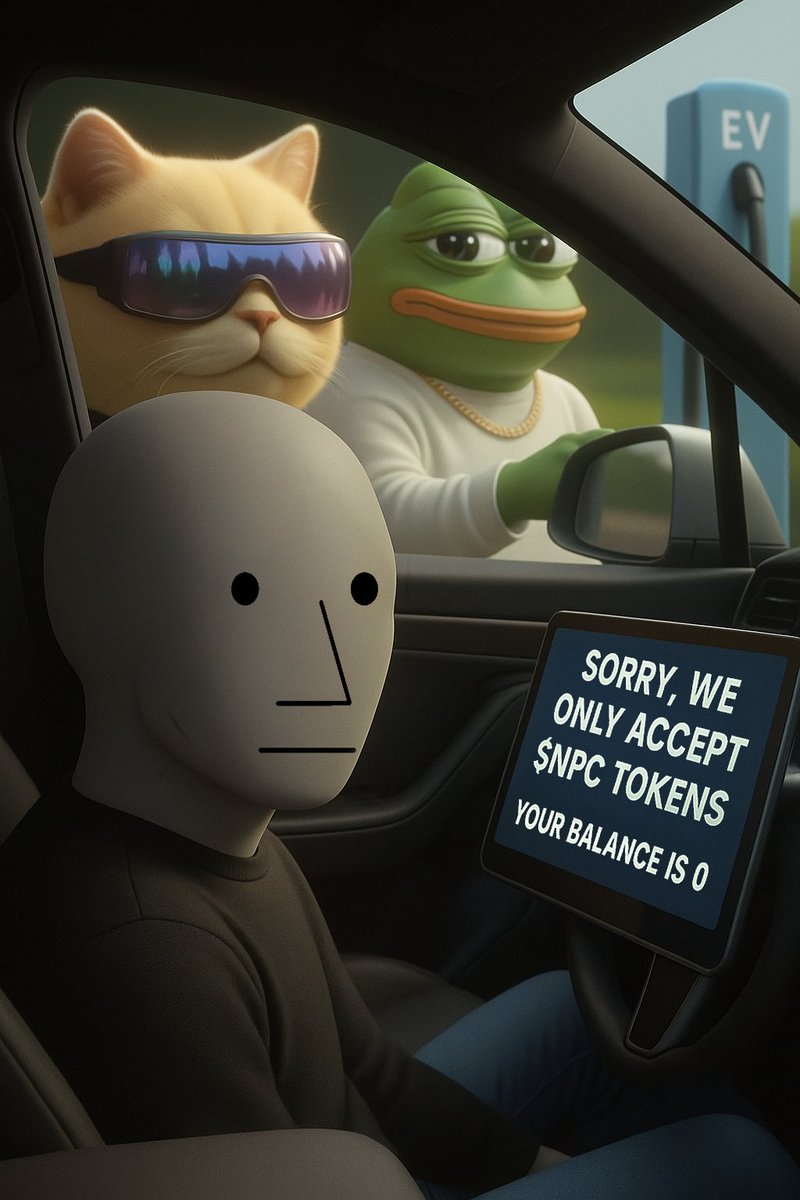 NonPlayableCoin's tweet photo. Hear us out Tesla fam... 

NPCs have to pay in $NPC tokens. 

The ultimate troll...

wdyt @elonmusk ? https://t.co/ON2nxwAHPV
