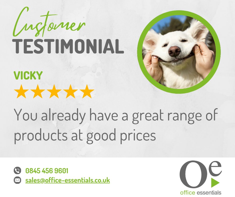 connectwithOE's tweet image. ⭐ Thank you for the fantastic review! 
We truly appreciate your feedback and support 💚
🌐 store.office-essentials.co.uk
#officeessentials #testimonials #customerreview