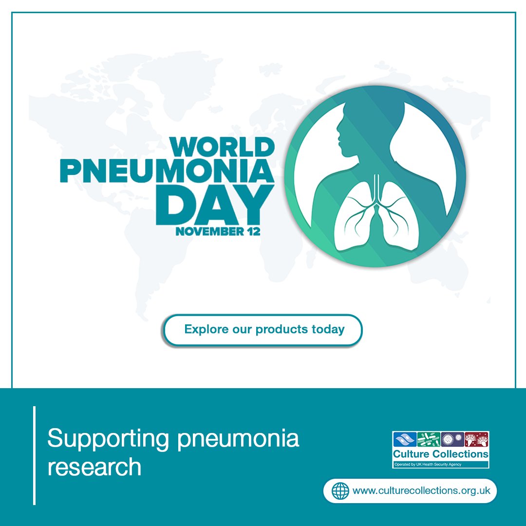 Today on #WorldPneumoniaDay, we're proud to support the fight against pneumonia! At Culture Collections. Explore our products today, let's advance prevention &amp; treatment bit.ly/47NVqg7 #PneumoniaAwareness #CultureCollections #InfectiousDiseases <a href="/UKHSA/">UK Health Security Agency</a>