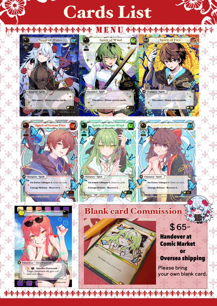 000sea_ruruca's tweet image. #GrandArchive
🐬These are my artist catalogs.

There is no booth in Akihabara. 
I&apos;m participating as a player, so please contact me during Trade Night or in my free time.🙏