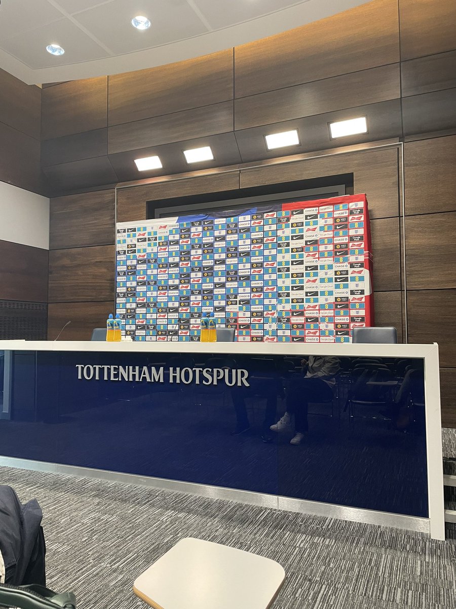 Thomas Tuchel and Ezri Konsa speaking here shortly.