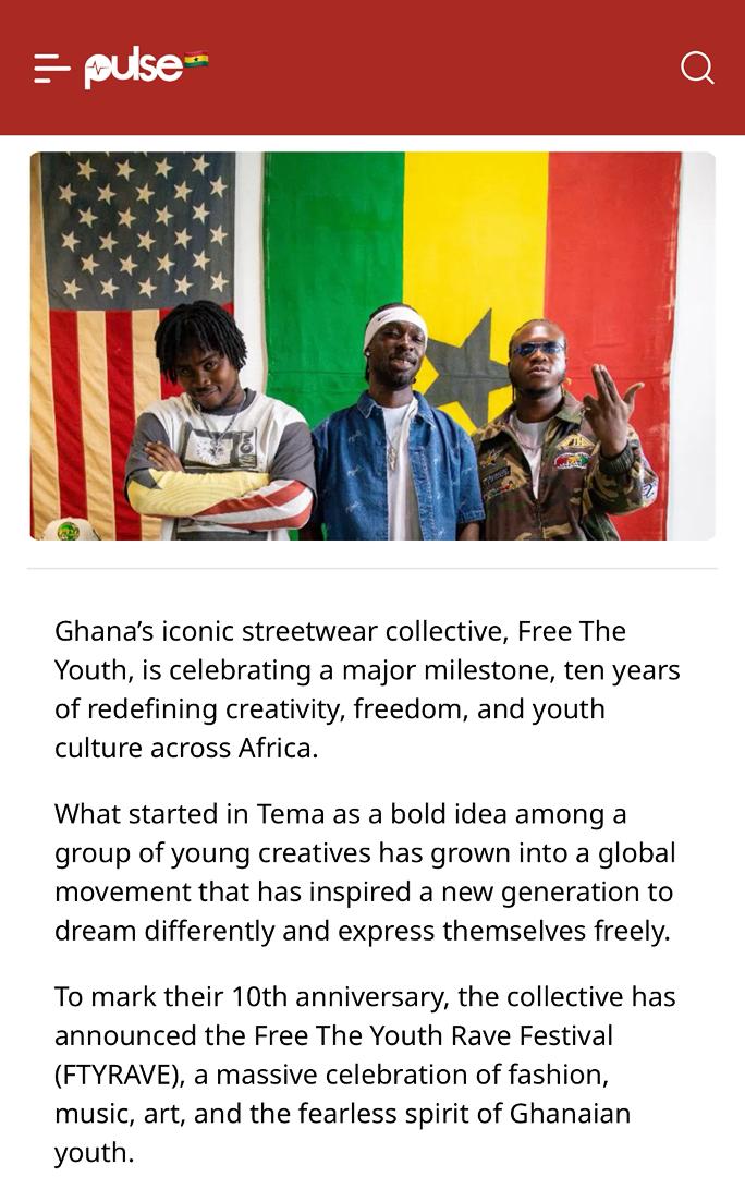 Ten years of redefining creativity, freedom, and youth culture across Africa. <a href="/ftyrave/">Ftyrave</a> #FTYRave ftyrave.com