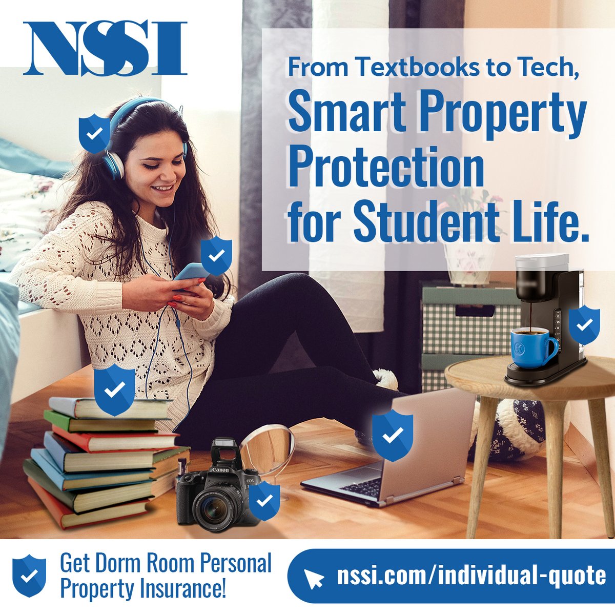 NSSI_Insurance's tweet image. Laptops, phones, headphones — all the things you need for college. Cover them with affordable protection!
👉nssi.com/individual-quo…
#studentprotection #collegeinsurance #collegelife #dormlife