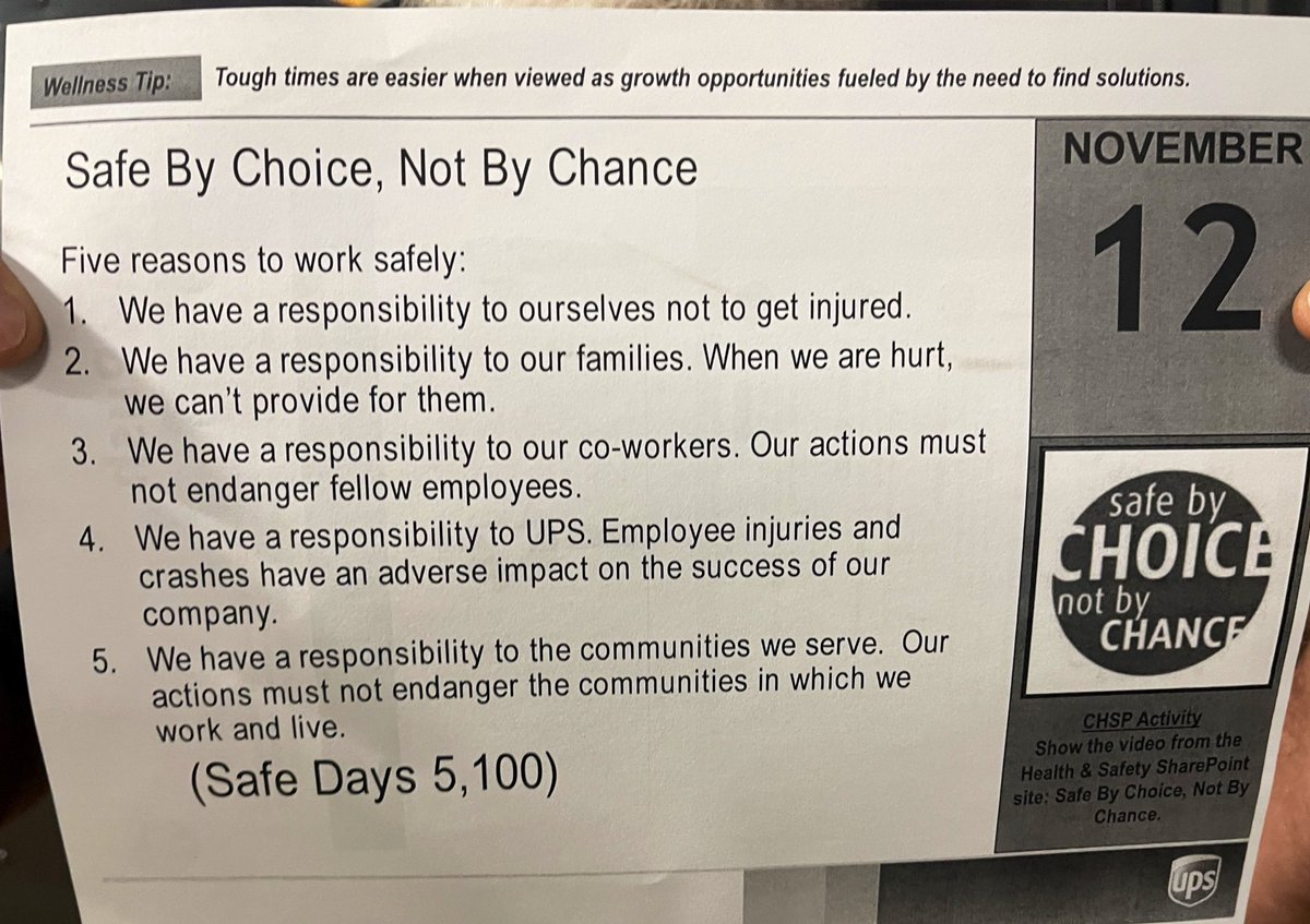 okc_preload's tweet image. Good Wednesday #OKC #Preload James has #PCM over #SafebyChoice not by chance We make choices daily to work safe &amp;amp; stay healthy Be mindful and remember your methods #BeSmart #BeSafe #LetsGetIt #UPS
