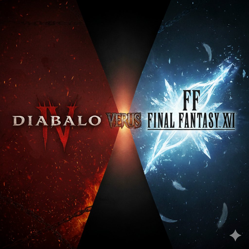 wscosta2005's tweet photo. Quem ganharia esta disputa, Diablo IV👍 ou Final FANTASY XVI❤️? https://t.co/fvNrFmi7aG