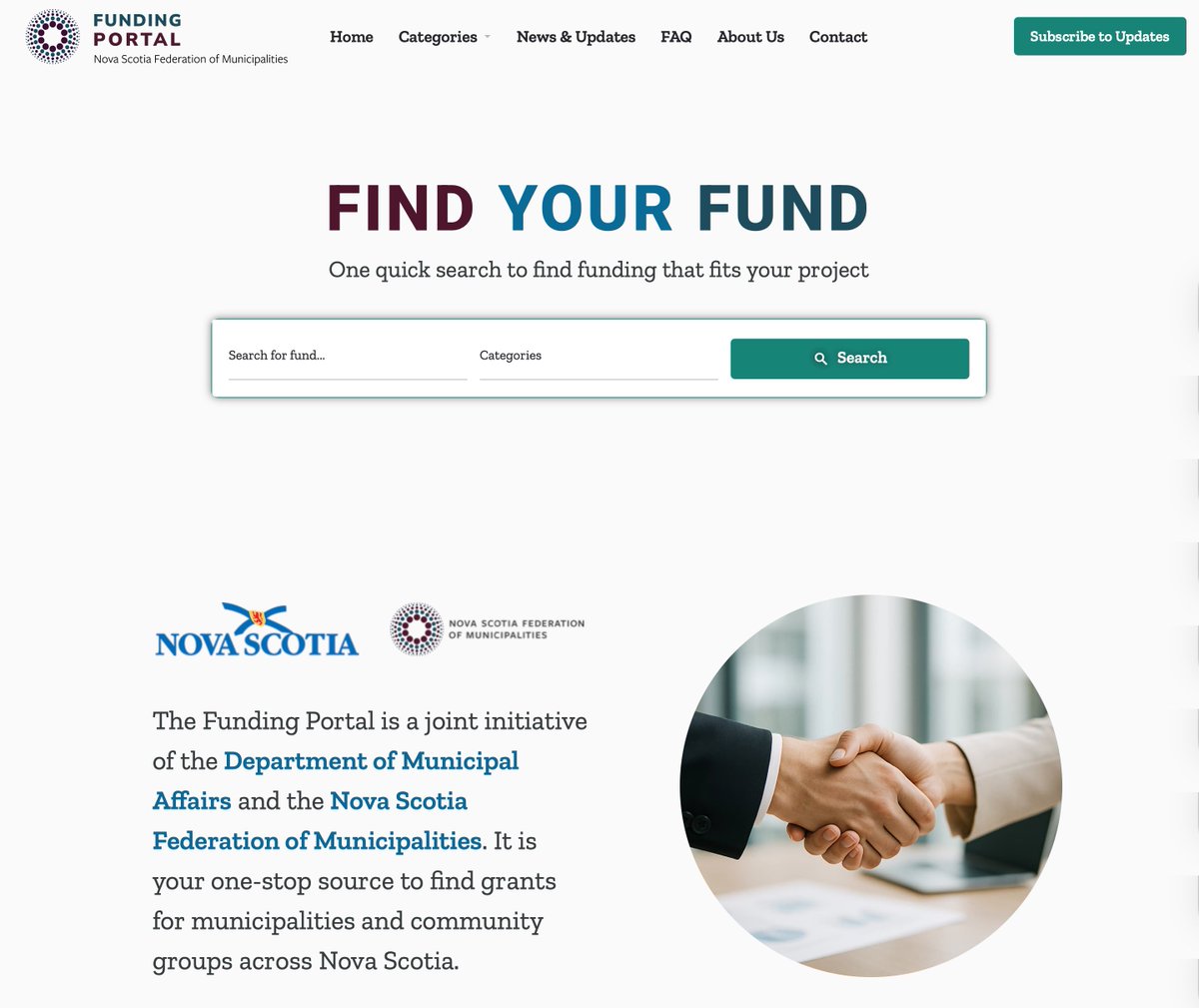 The Nova Scotia Funding Portal is now live! 🚀

Search 100+ funding programs by deadline, category, eligibility &amp; keyword. Find what you need in seconds.

Built for municipalities, non-profits, and community groups.

#NSFM #FundingPortal loom.ly/vtsZrp0