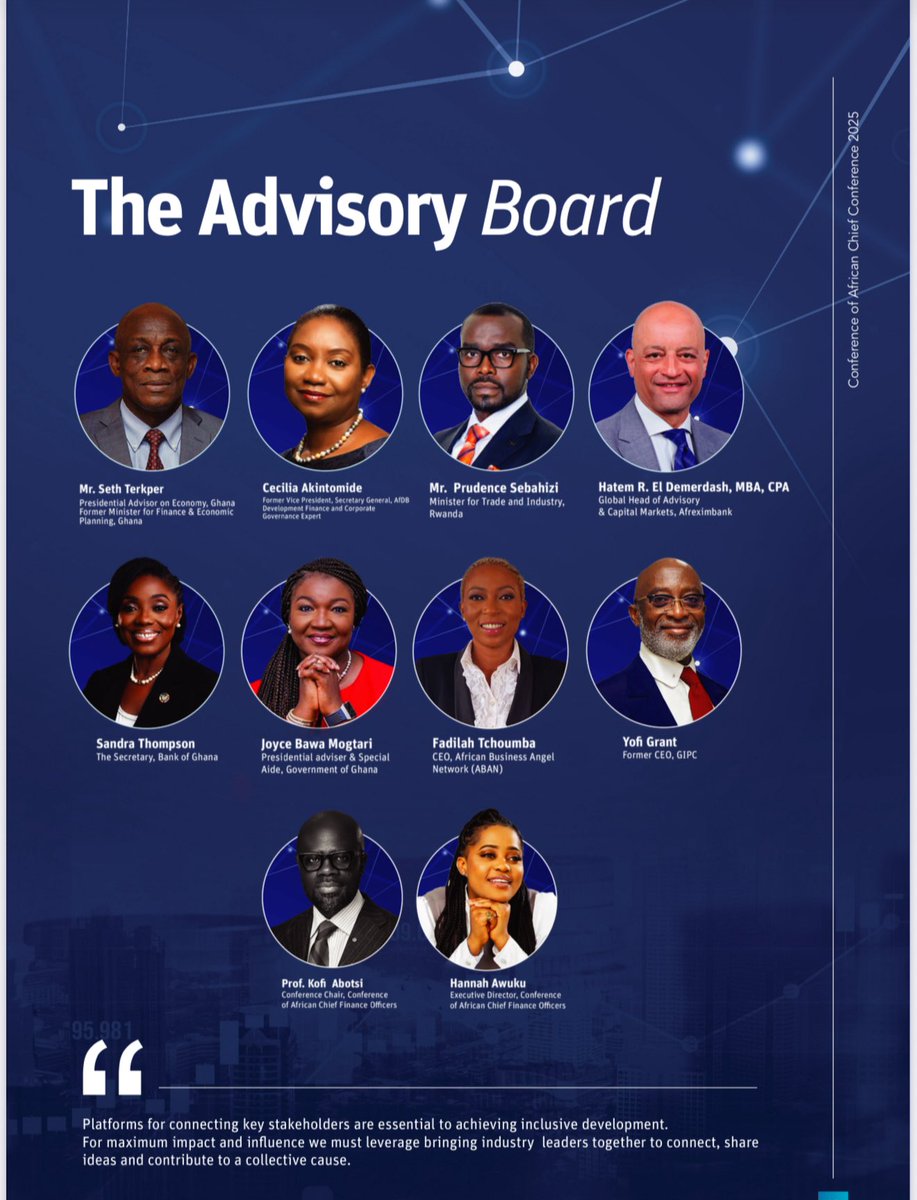 FadilahTchoumba's tweet image. Honored to join the African CFOs Conference in Accra as an Advisory Board member and deliver closing remarks. Africa’s CFOs can drive innovation by championing startup M&amp;amp;A, helping unlock the next wave of growth. Grateful to the organizers and speakers #CFOs #StartupEcosystem