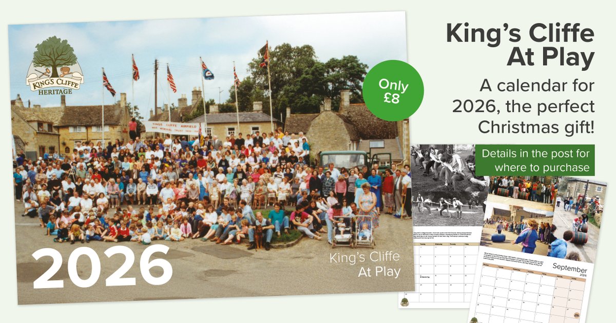 ☕🍰 Village Hall Teas – This Sunday! 
Join us Sun 16 Nov, 2:30–5pm at King’s Cliffe Memorial Hall for homemade cakes, scones &amp; hot buttered fruit loaf!
Our lovely volunteers Kim &amp; Dave will be there selling the 2026 KCH Calendar 🎁
Everyone welcome!
kingscliffeheritage.org