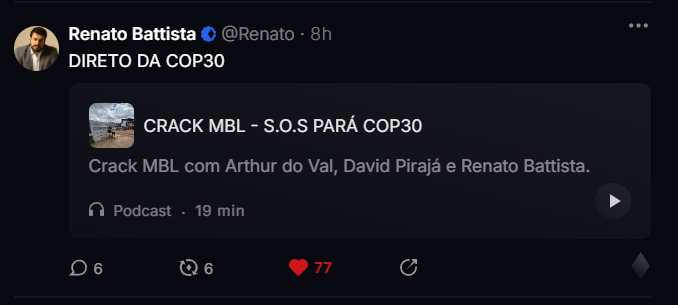 missaotododia's tweet photo. 🟢 BASTIDORES DA COP30?
É só no @valeteplus !
#valete https://t.co/VMygo3ZHwu