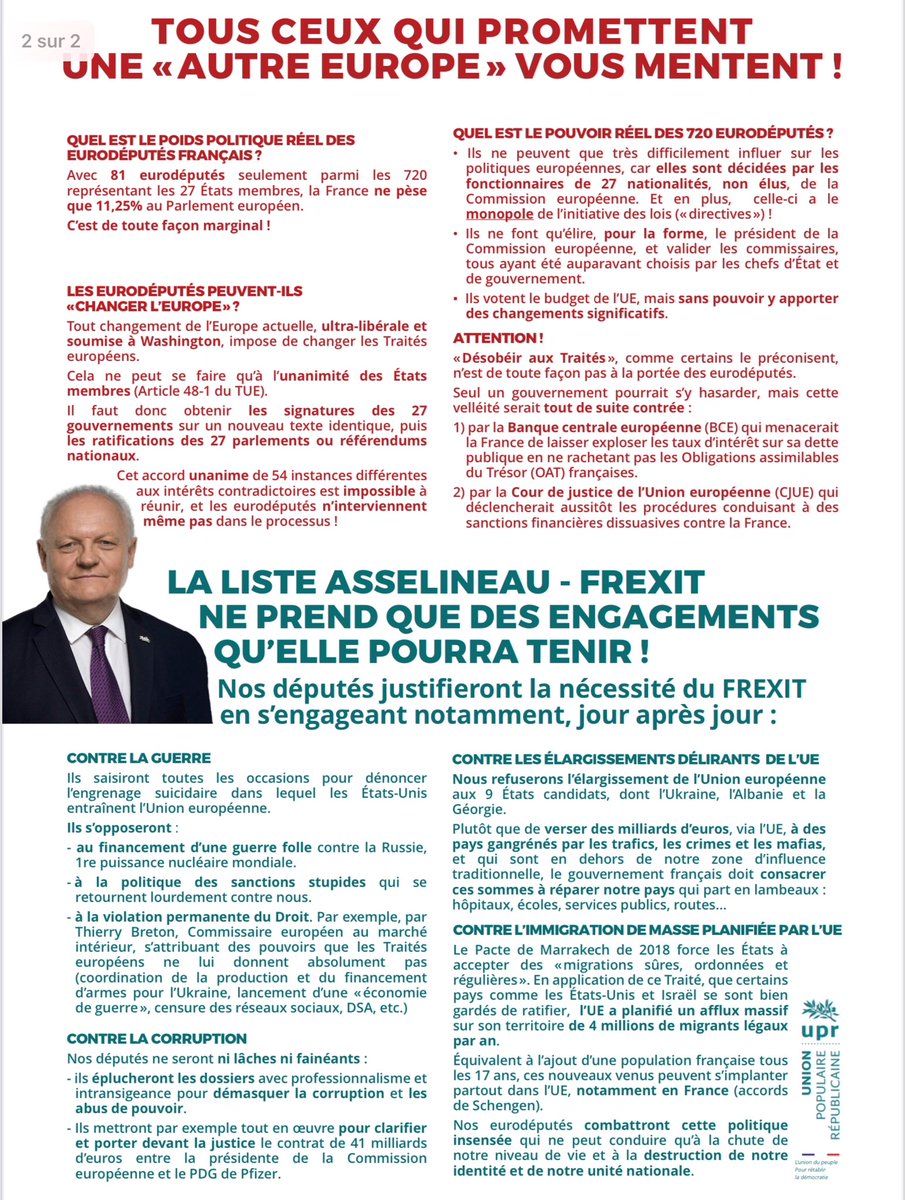 Martinv52936114's tweet photo. @f_asselineau Arrivera ce moment, proche de mon  point de vue, où les #Medias #mainstreams ne pourront plus contourner la question @f_asselineau . L' état lamentable de la France ainsi que les articles de presse locale auront raison de cette #Censure @uprtvfa https://t.co/wX75dd8J6Q