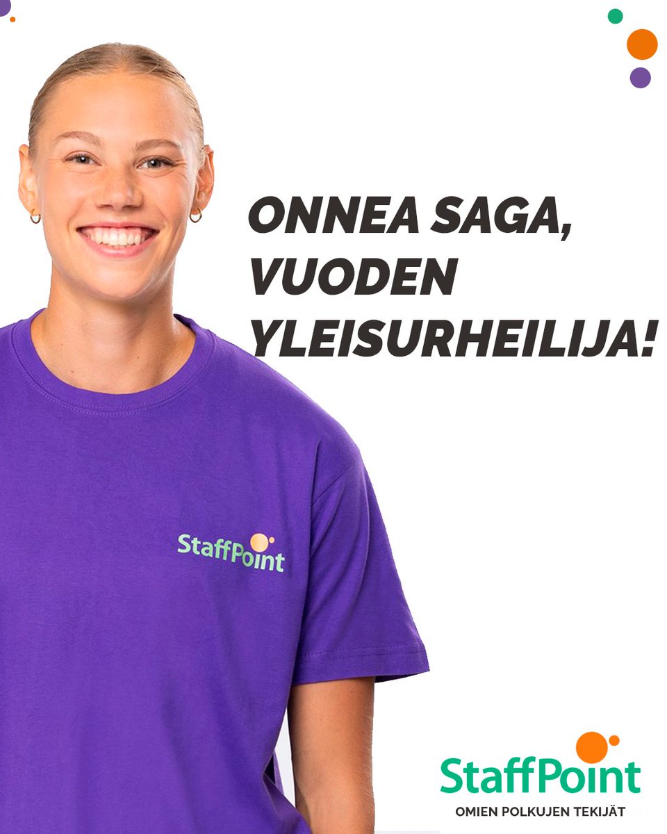 Onnea vuoden yleisurheilijaksi valittu Saga! Olemme innoissamme tunnustuksestasi ja siitä, että olet meidän nimikkourheilijamme ja #OmienPolkujenTekijä. Hyvää harjoituskautta ja valmistautumista tuleviin kisoihin, kun niiden aika taas on!
#yleisurheilu #tunnustus <a href="/StaffPointGroup/">StaffPoint-konserni</a>