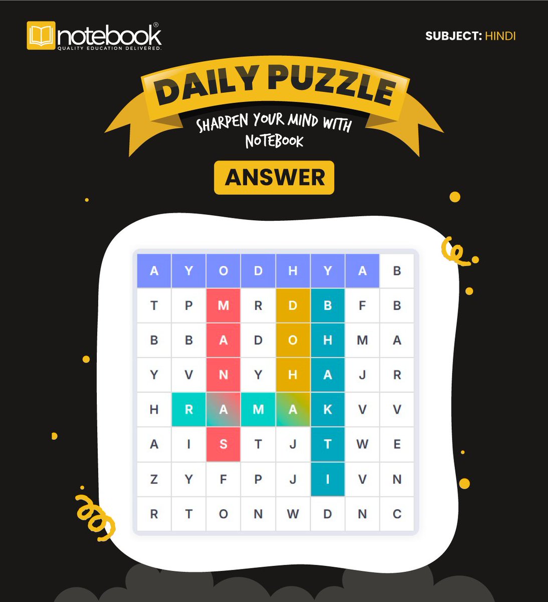 NotebookSocial's tweet image. 𝐀𝐧𝐬𝐰𝐞𝐫 𝐑𝐞𝐯𝐞𝐚𝐥 𝐓𝐢𝐦𝐞!

✨The mystery is solved!

Check out today&apos;s word puzzle answers

Did you nail them all?
Or discover some new words?
See you next Wednesday for another challenge!