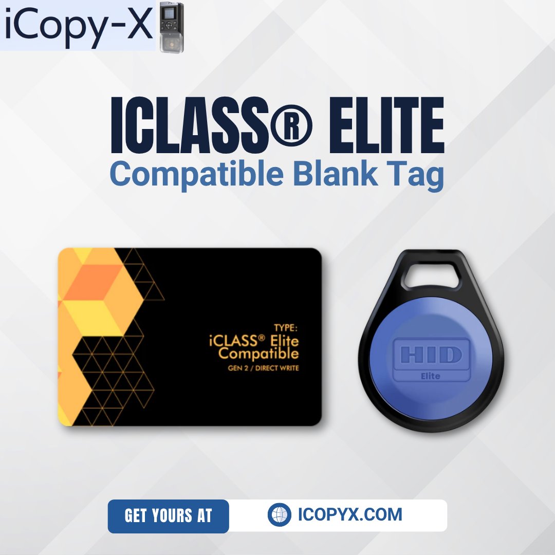 iCopyX_copier's tweet image. Meet the iCLASS® Elite compatible blank tag! 🔐 One Time Write &amp;amp; iCopy-X ready. Also available as a keyfob! l.icopyx.com/lVjHS 
#iCLASS #iCopyX #RFID #BlankTag #Security #AutoClone #Locksmiths #clone #HFrfid #LFrfid #Pentesting #Proxmark3