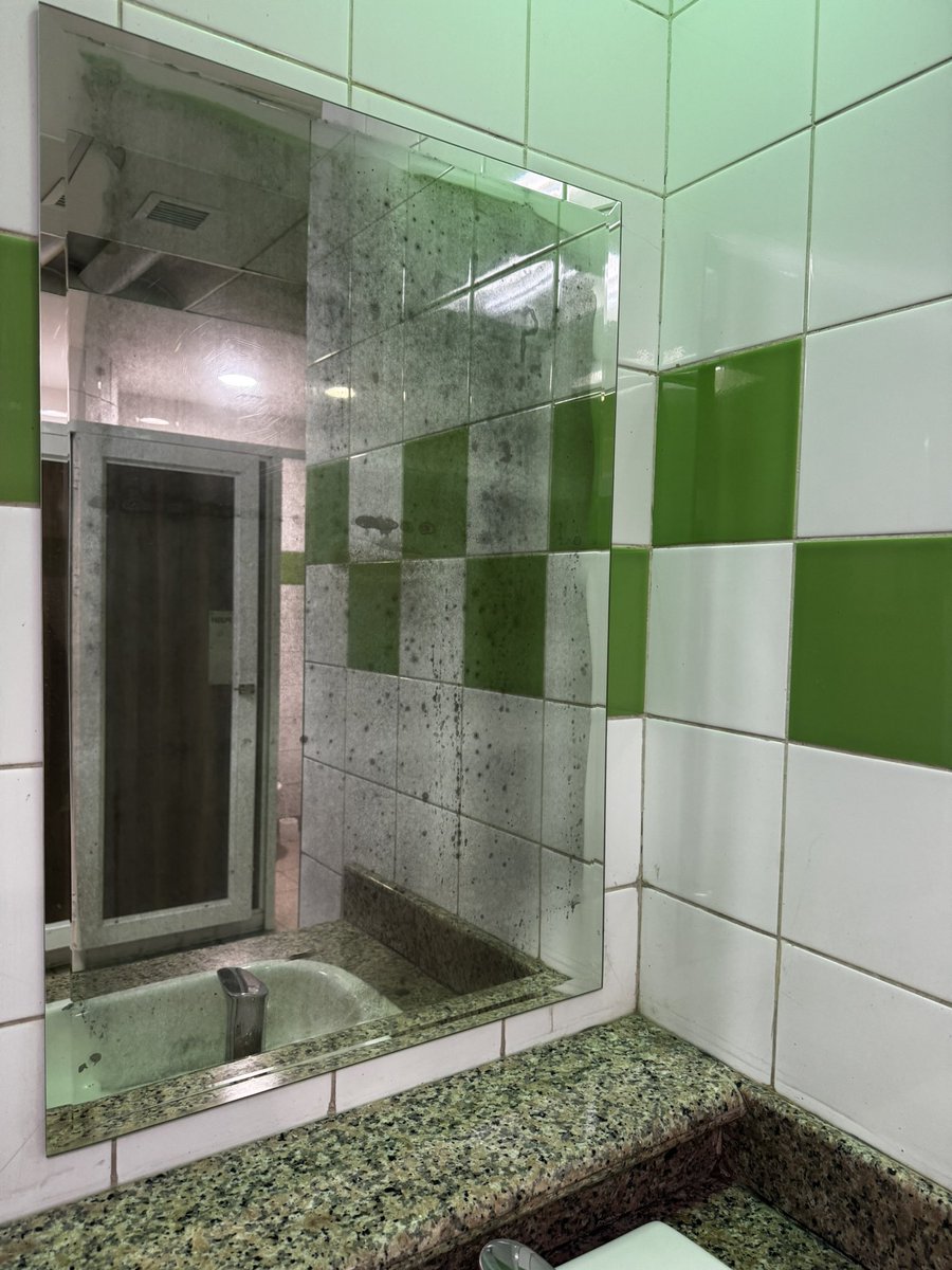 bnyenjeri's tweet photo. But you guys need to be serious for real 
Stained mirrors  at Gents- JKiA arrivals !? @KenyaAirports @rebecca_miano @magicalkenya @Tembea_Kenya https://t.co/ILGrsiEaAp