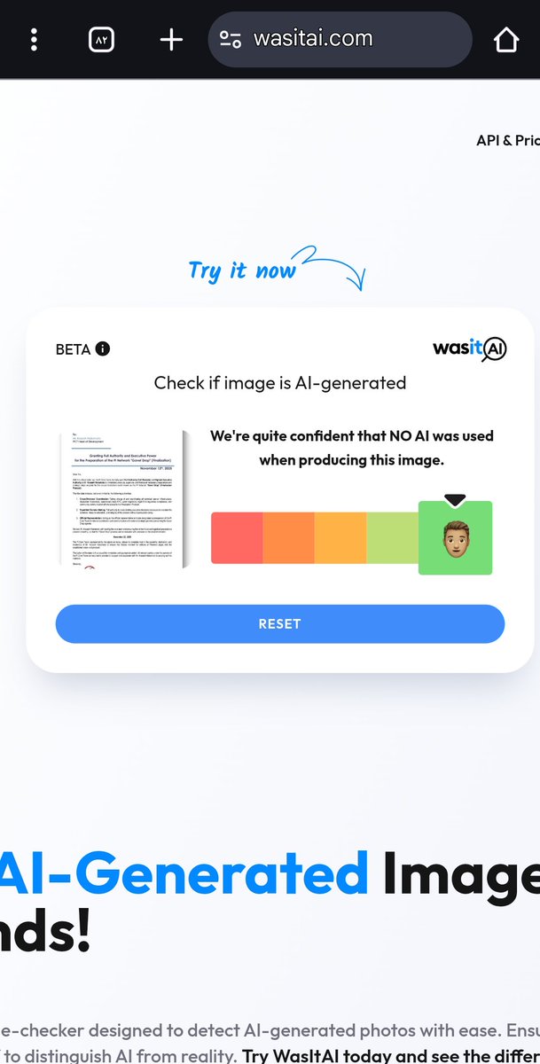 Kamelkadah99's tweet image. ⚠️📢⚠️📢⚠️📢⚠️📢⚠️📢⚠️📢⚠️📢
I tried to verify the image on four different websites. Three of them confirmed its authenticity, while one suggested AI manipulation. There might be some tampering, but as is clear, three websites agree that it's not designed with artificial…