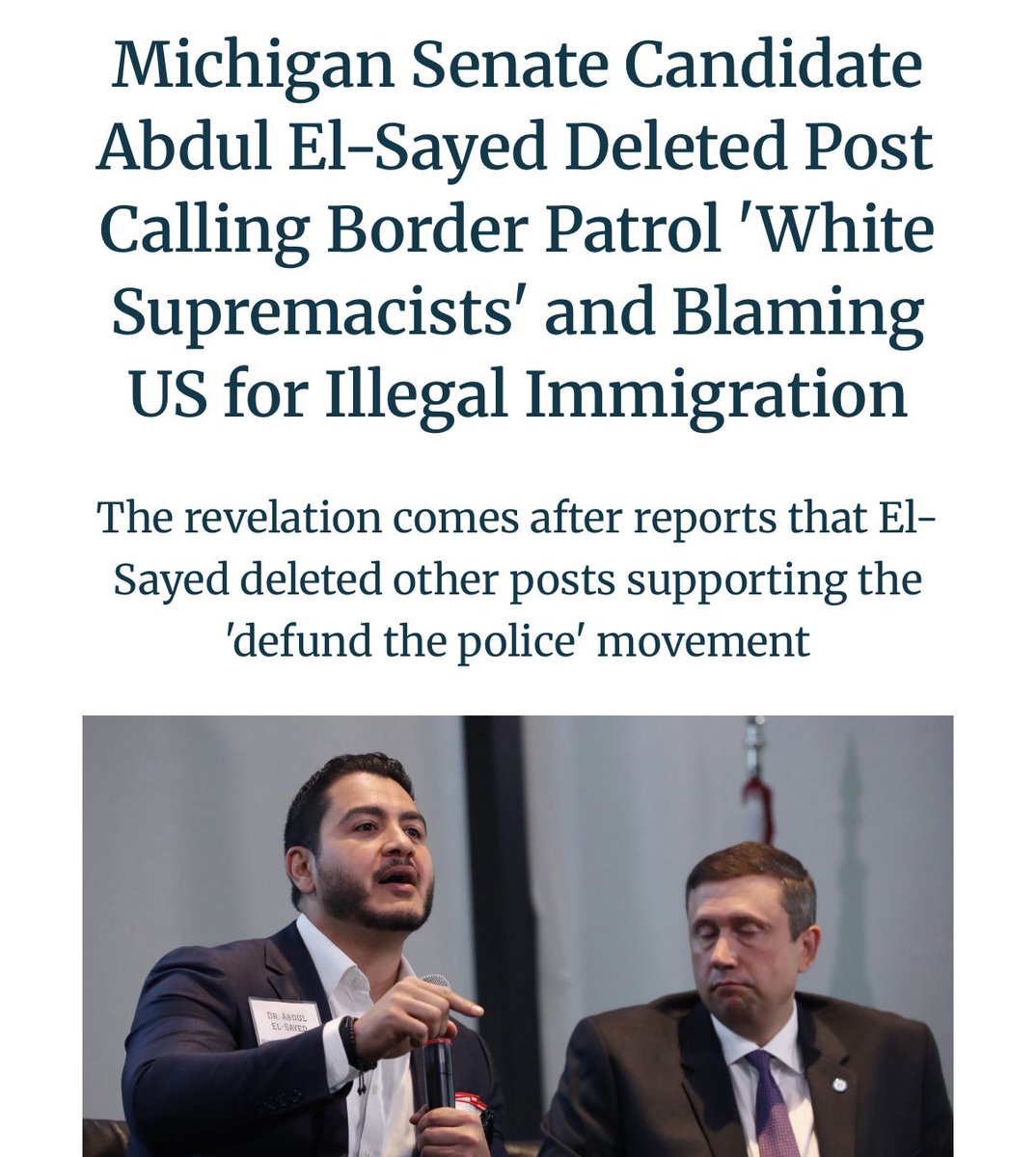 NRSC's tweet photo. Abdul El-Sayed is far too radical for Michigan. https://t.co/eLPB2d7lBN