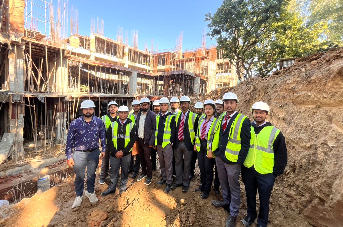 gehudehradun's tweet image. Students from the Department of Civil Engineering, visited the under-construction site of the new academic block at the university.
The visit was organized to give students practical exposure to real-world construction practices and on-site safety measures. 
#Industryvisit #gehu
