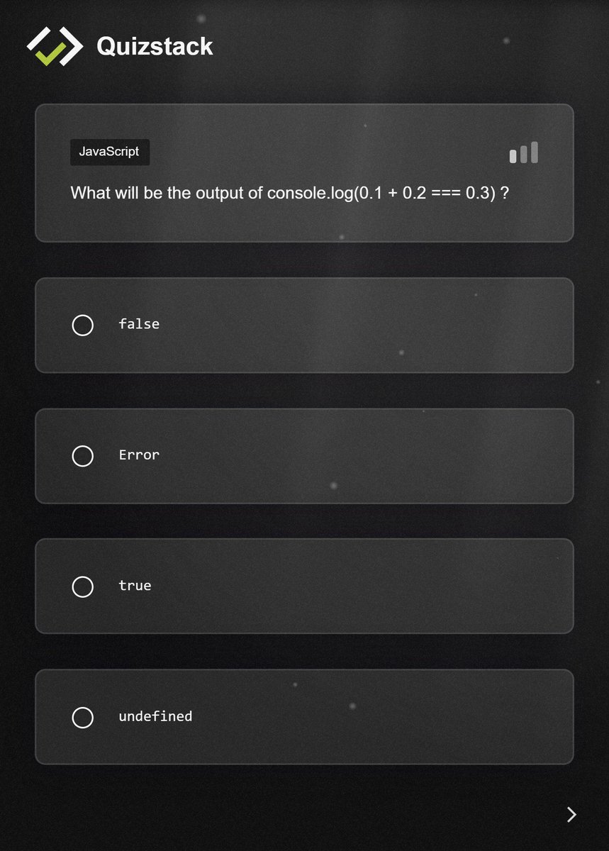 quizstackapp's tweet image. Did you know this weird JavaScript behaviour ?

Find out more web specific aspects on quizstack.io 📜