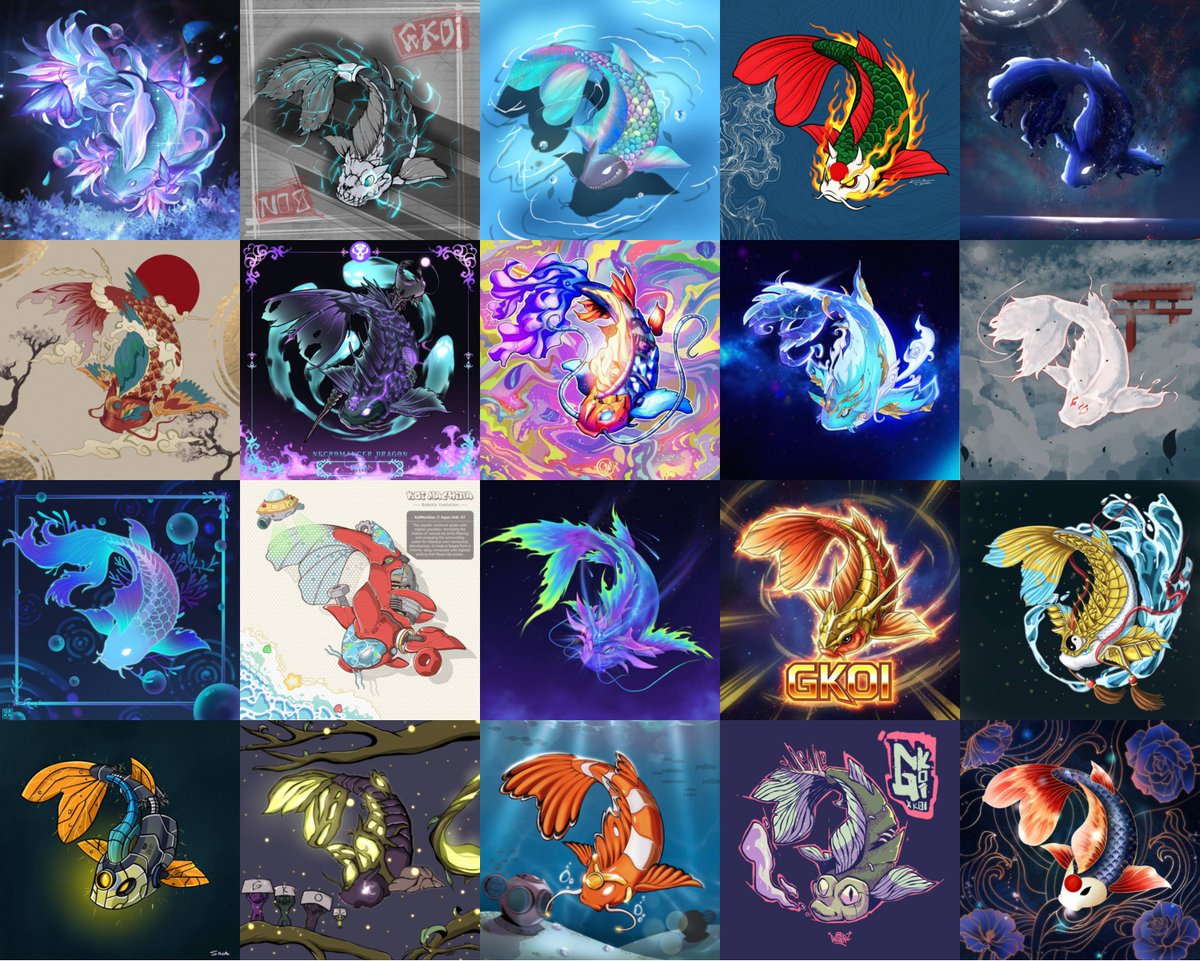 GM Legends! The creativity in our Art of Koi RAID blew us away! Every drop  was filled with the spirit of GKOI - talent flowing like koi through the  current. Sharing some