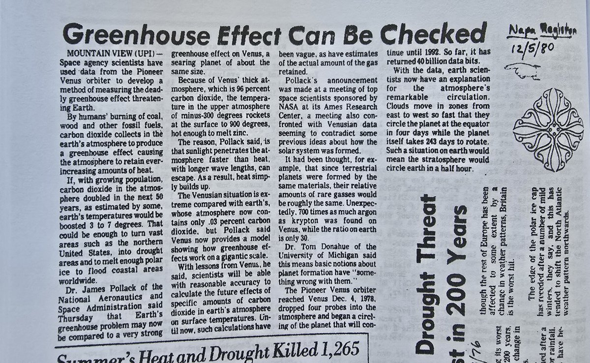 Remember when, in the 1980s they said forests would be destroyed by the year 2000? 

Now, in 2025 there's a whole new generation of credulous people believing forests will disappear by 2050. 

I found an old newspaper clipping from 1980. It shows the role of NASA in manufacturing
