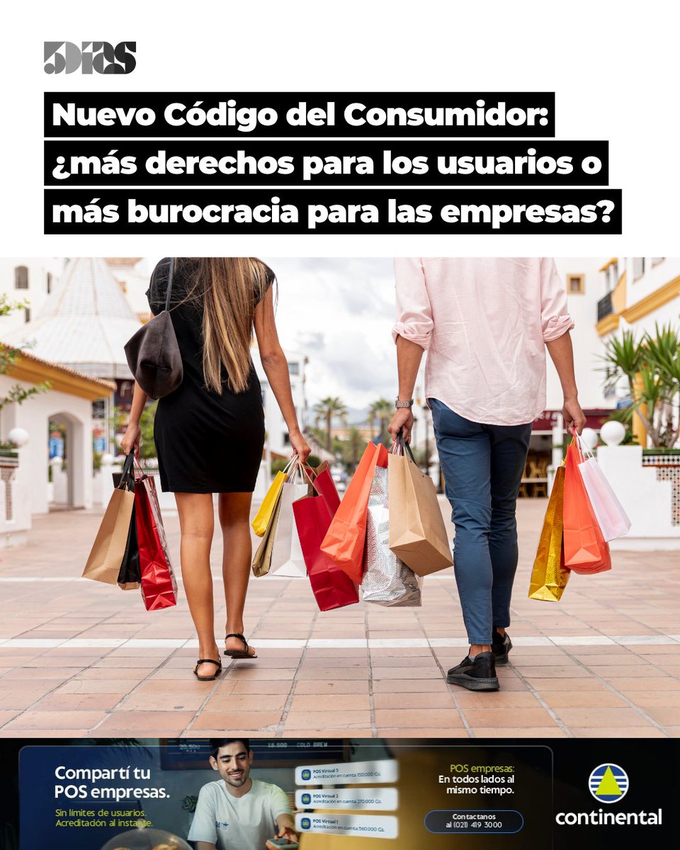 5DiasPy's tweet image. ⚖️ Reforma del Código del Consumidor: entre la modernización y el riesgo de sobrerregulación.

Abogados y empresarios piden un debate técnico y participativo para evitar impactos negativos en el crédito y la inversión. 

Nota completa 🔗 5dias.com.py/article/reform… 

#Consumidor